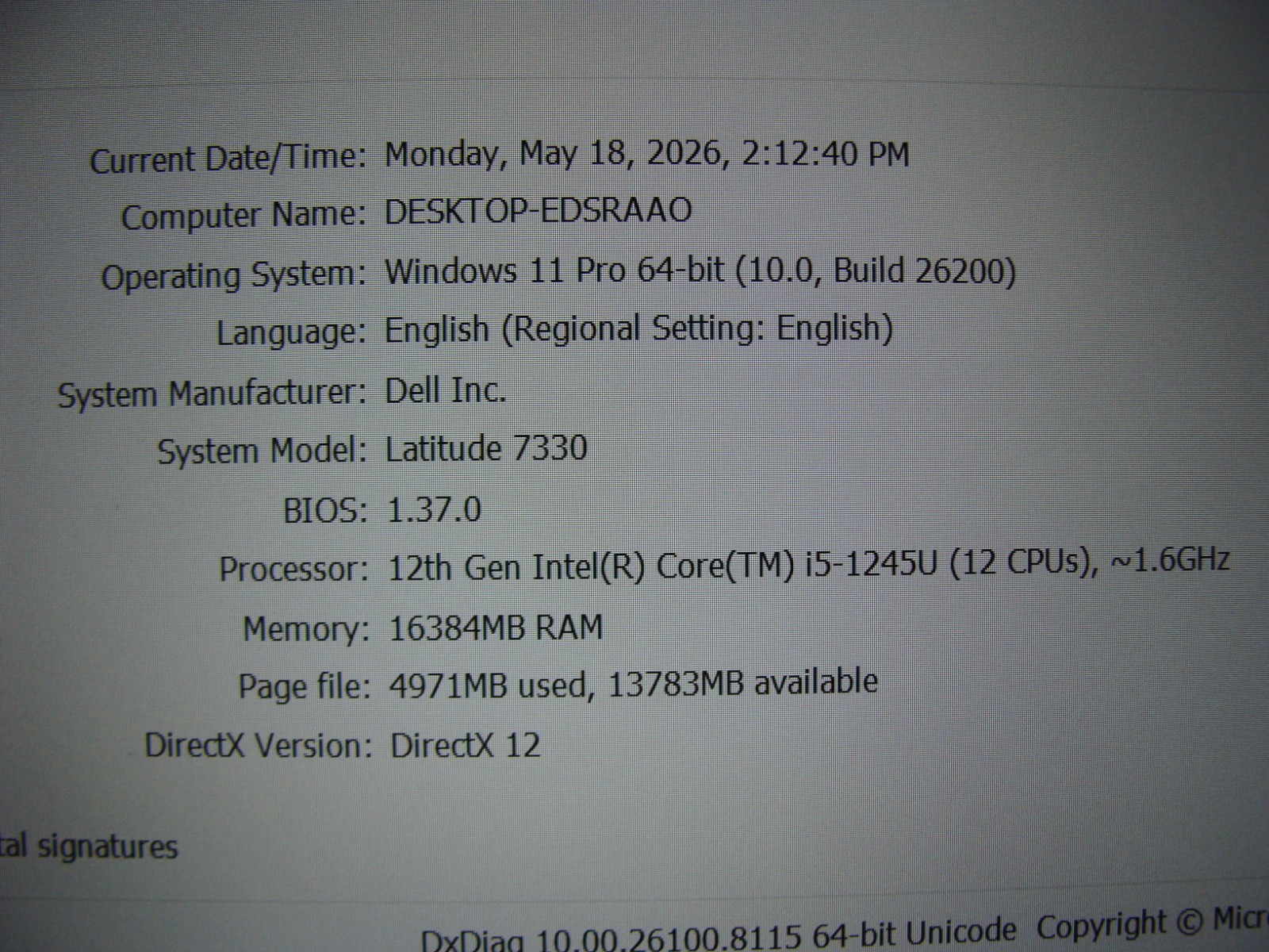 Dell Latitude 7330 13.3″FHD corei5-1245U 1.6GHz 16GB 256GB W11P ExcellentBat +PA