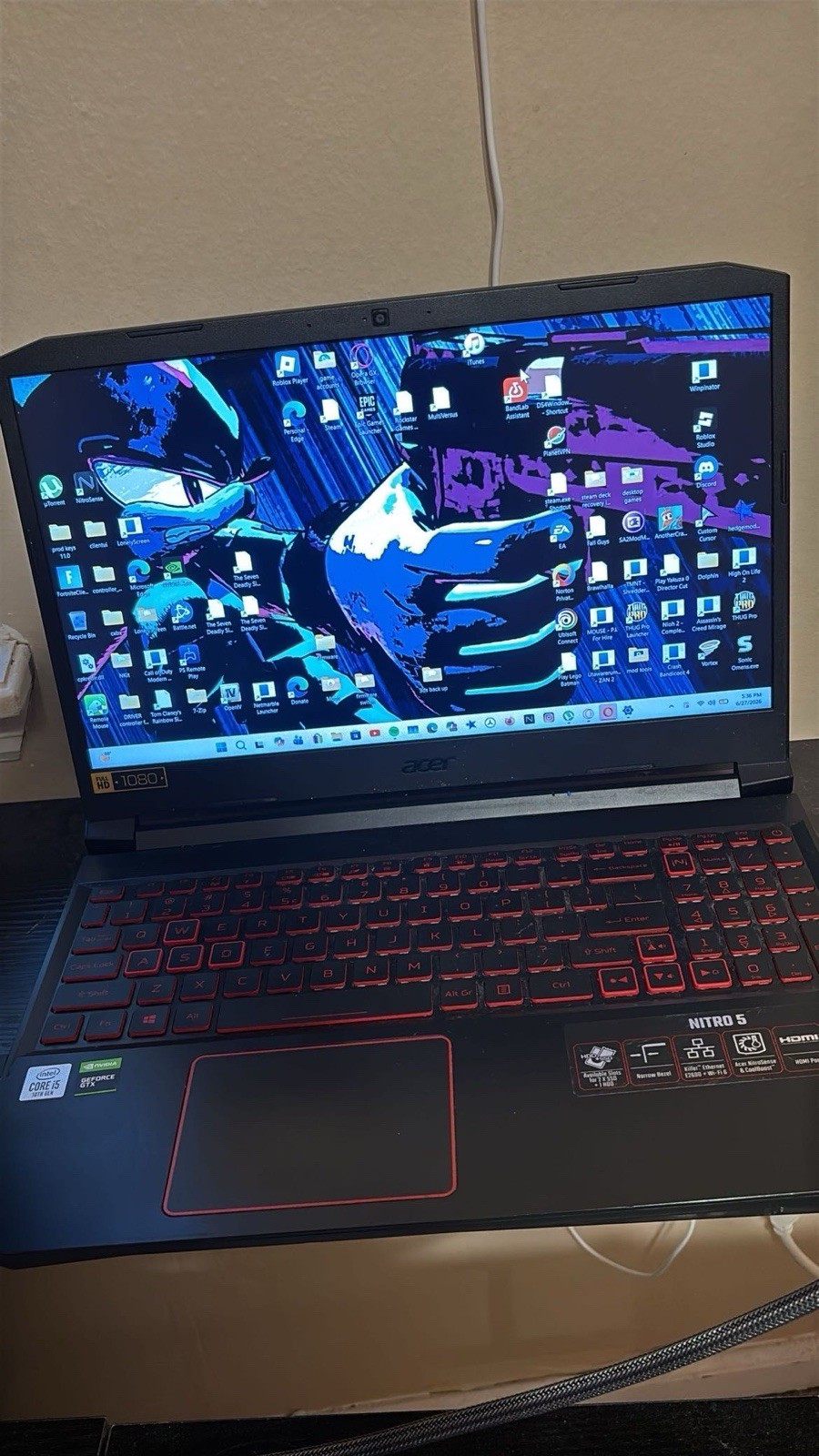 Acer Nitro 5 AN515-55-53AG 15.6″ i5-10300H 16GB 238GB SSD Win 11