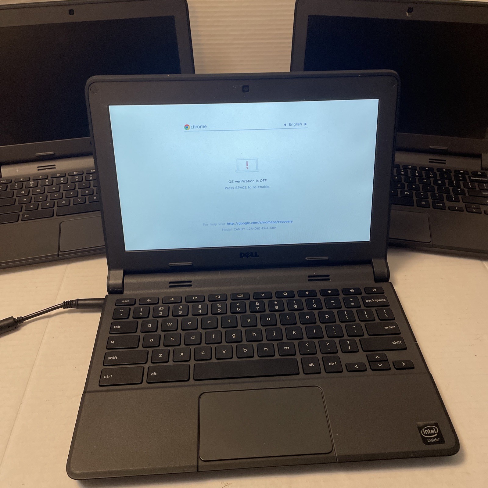 X3 Lot Of Dell P22T001 11.6″ Chromebook w/Celeron 2.16GHz/4GB/16GB (Black)