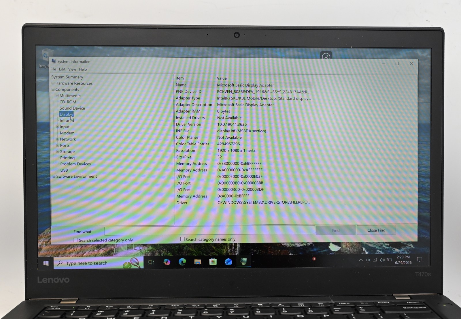 Lenovo Thinkpad T470s i5-6300u 2.4GHz 20GB RAM 128GB SSD Windows 10 Pro
