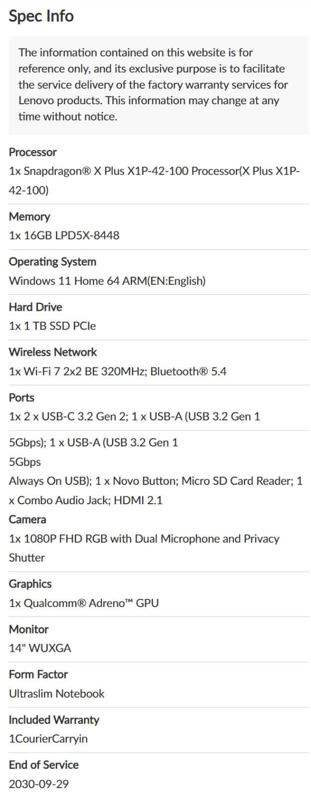 Lenovo Ideapad 5x 14″ OLED Touchscreen Snapdragon X, 16GB, 1TB + PEN & Charger