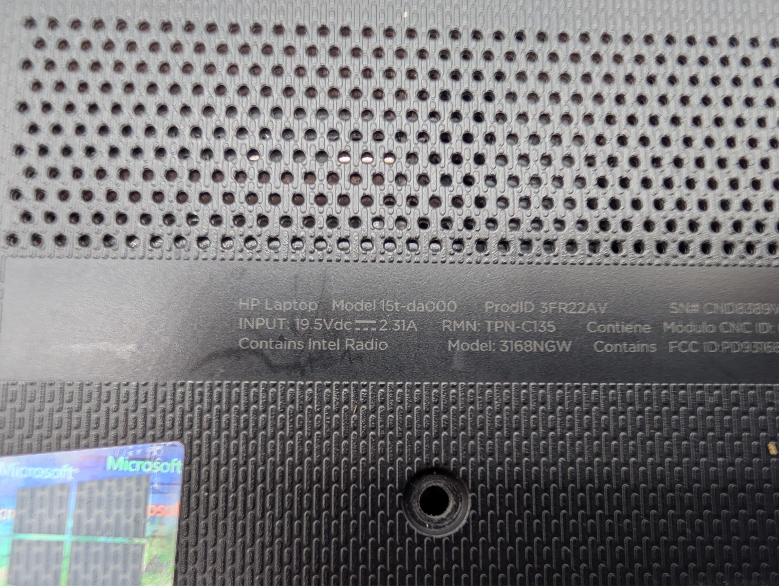 HP 15t-da000 Notebook Laptop NO RAM/STORAGE/OS FOR PARTS ONLY *READ*