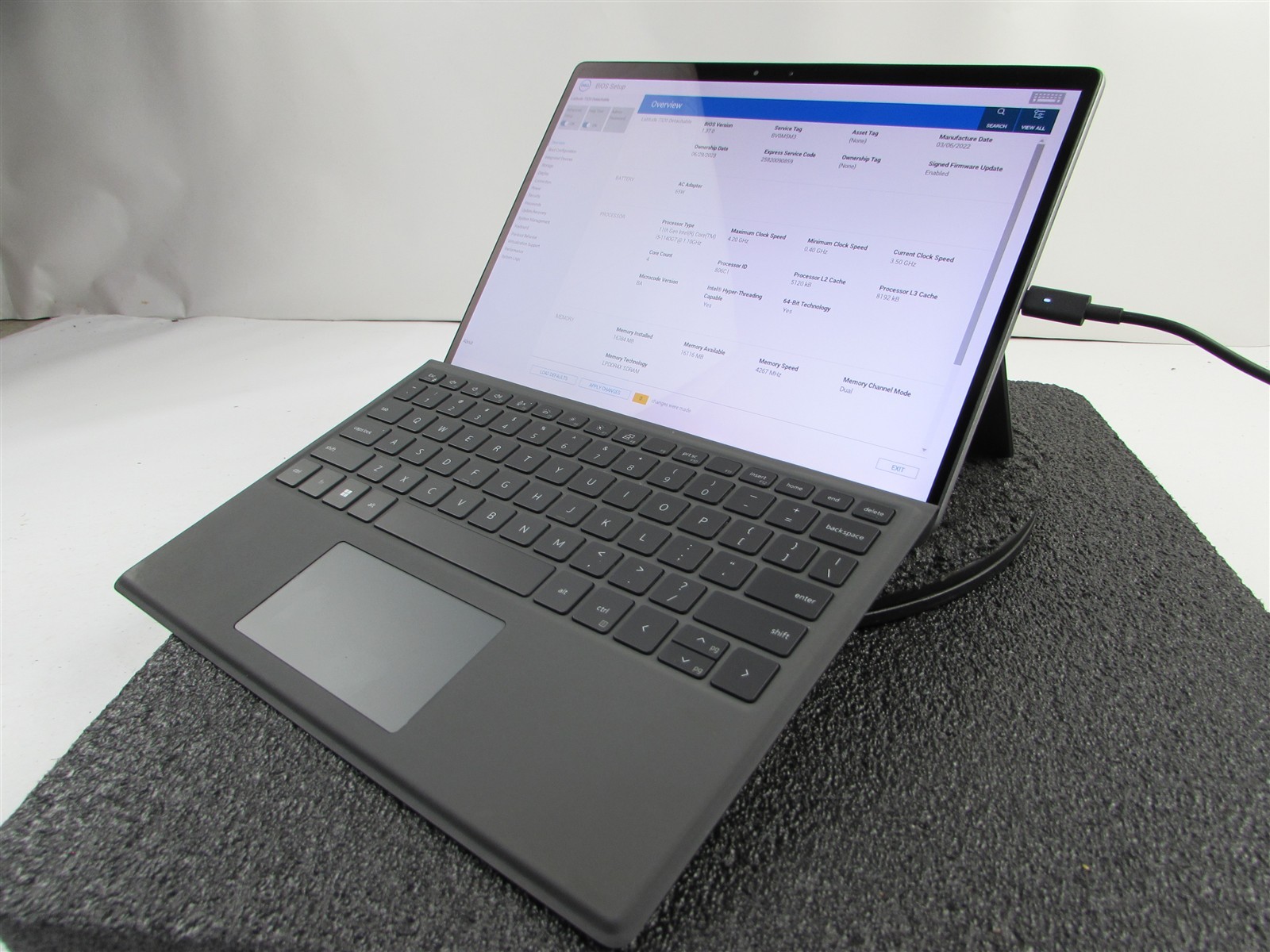 DELL LATITUDE 7320 (Detachable) 1920X1280 I5-1140G7 256GB 16GB RAM NO O.S/BATT