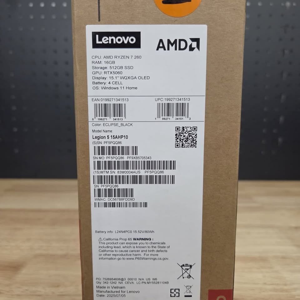 Lenovo Legion 5 15.1″ WQXGA OLED Gaming Laptop