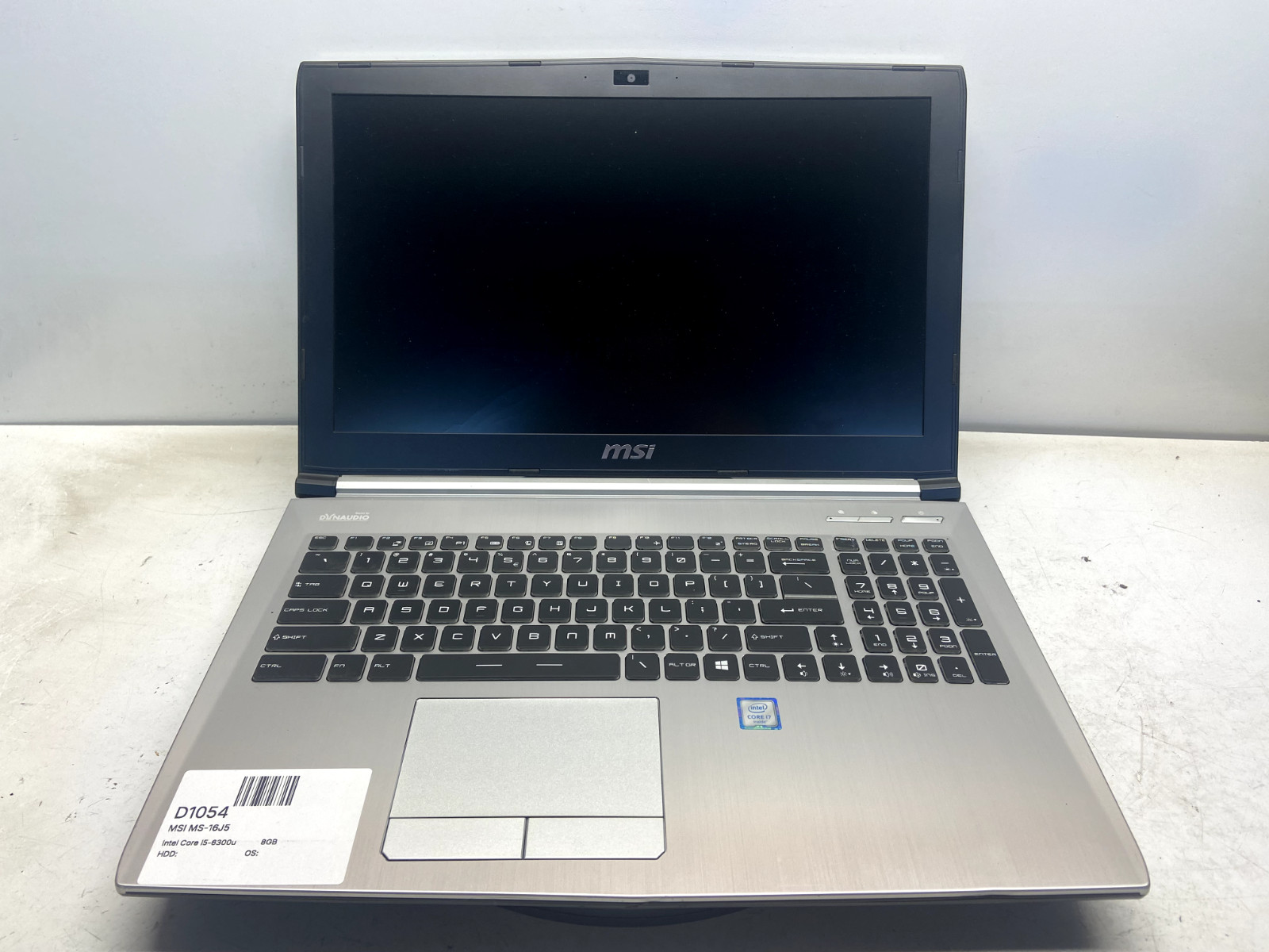 MSI MS-16J5 Intel Core i5-6300u 8GB GTX 960M NO HDD NO BAT – FOR PARTS