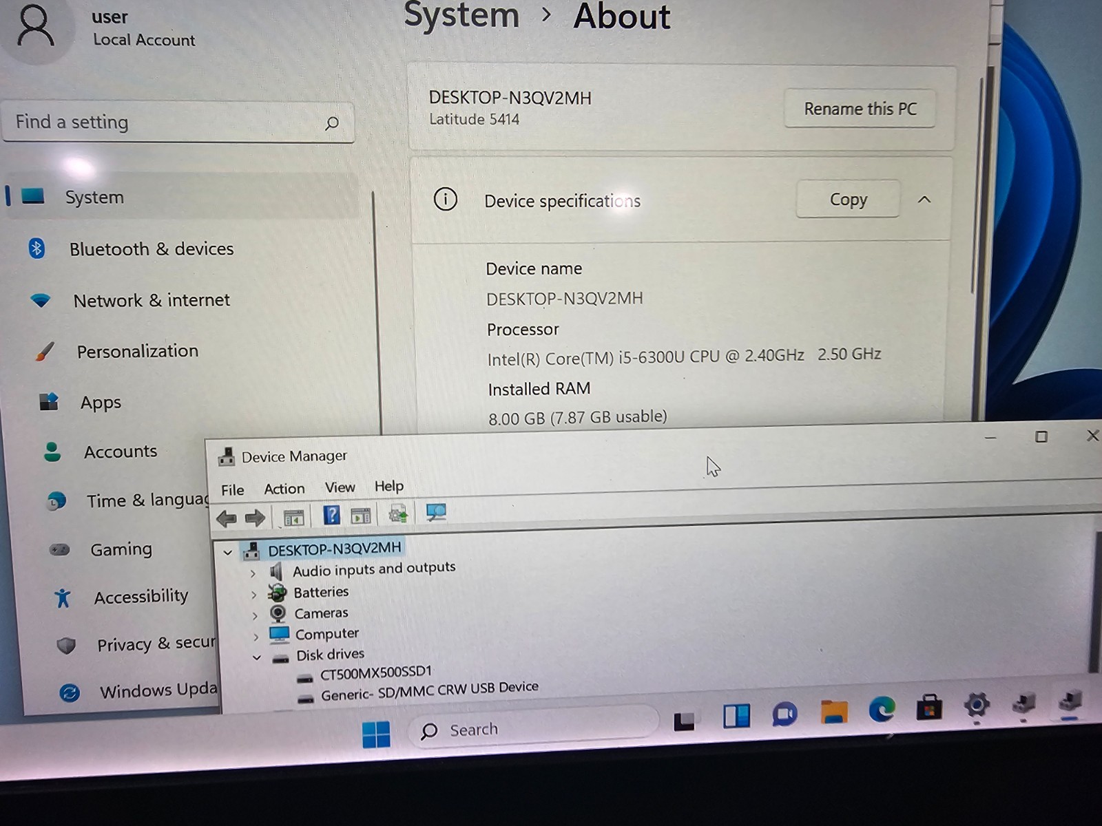 Dell Latitude 14 RUGGED 5414 14″ i5-6300u 8GB RAM 128GB SSD WINDOWS 11