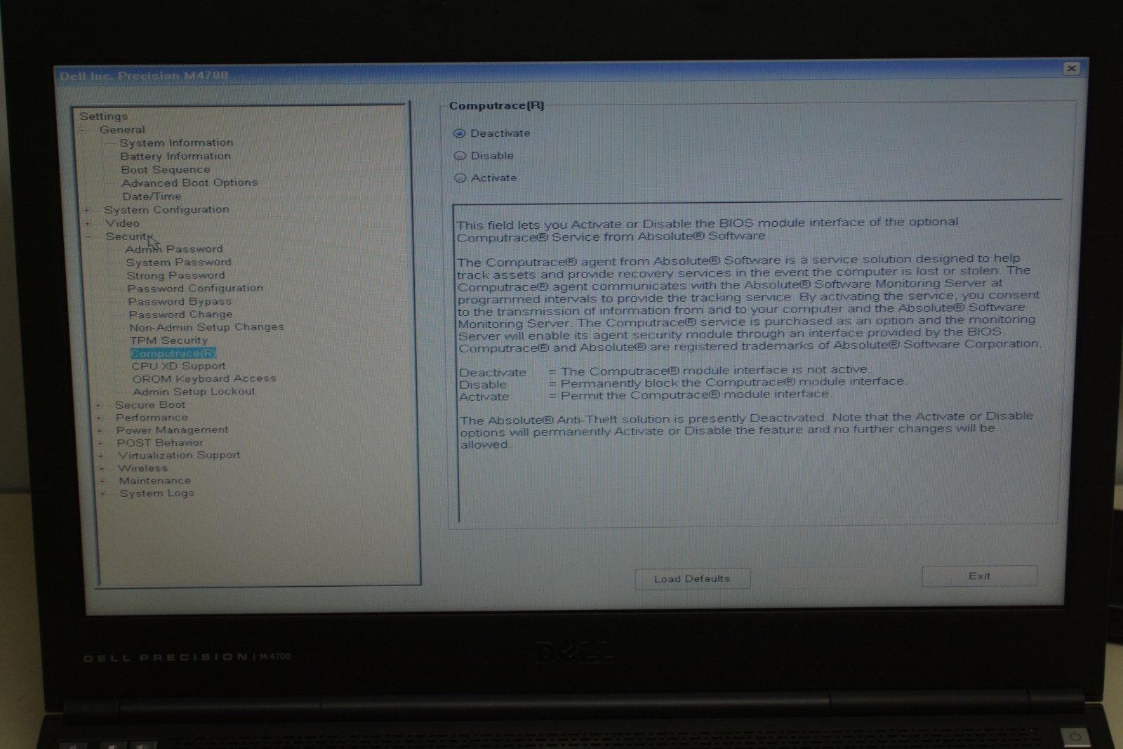 Dell Precision M4700 i7-3520 @ 2.9GHz 4GB Ram No HD #W196
