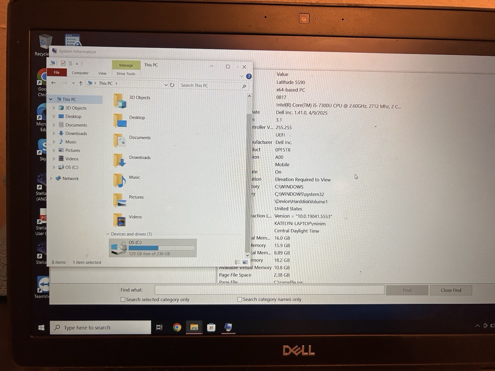 Dell Latitude 5590 i5-7300u 16GB RAM 256GB SSD