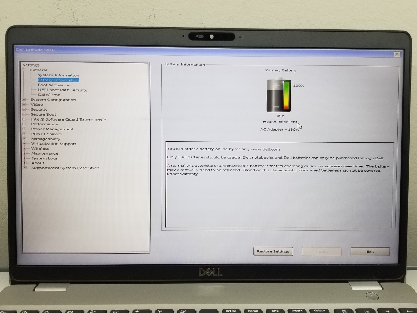 AS-IS Dell Latitude 5510 15.6″ FHD i5-10310U 1.7GHz 8GB RAM 256GB SSD W11P NO AC