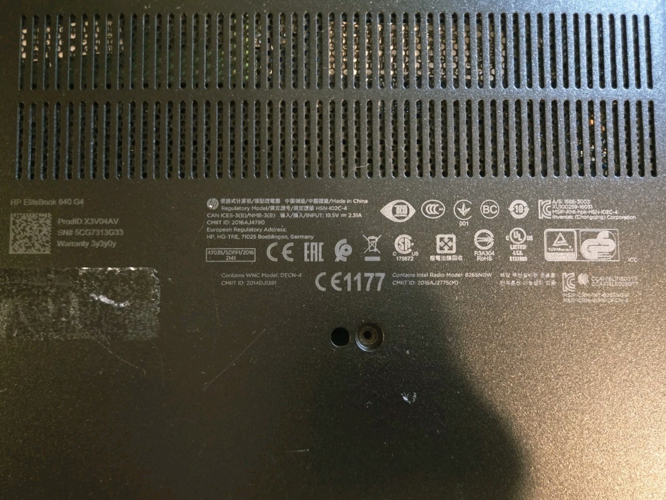 HP EliteBook 840 G4 i7-7600U @ 2.80 No HDD/OS *PARTS*