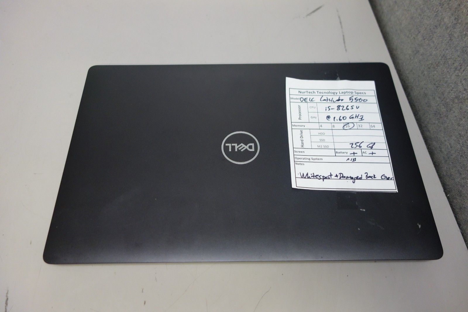 Lot 3 Dell Latitude 5500 15.6″ i5 1.6GHz 16GB/256GB m2 SSD [NO OS] Laptop + AC