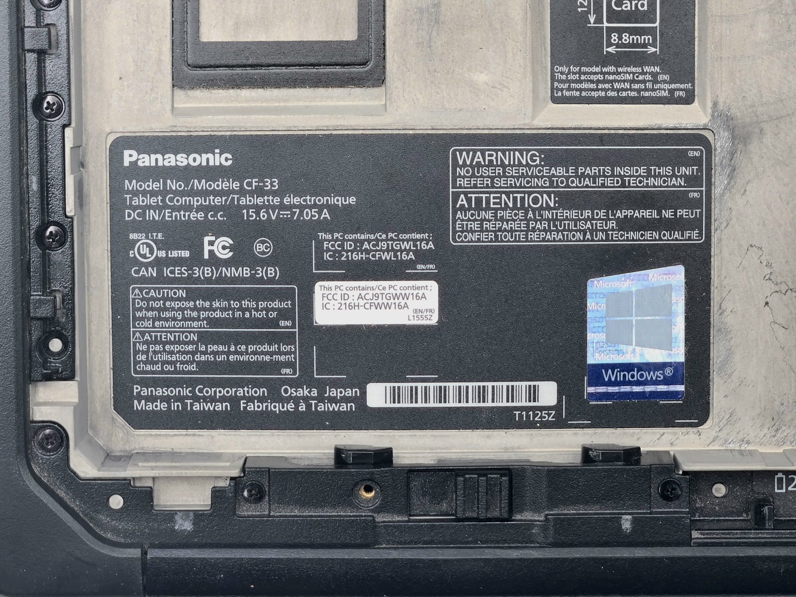 Panasonic Toughbook CF-33 MK1 2-in-1 12″ Touch I5-7300U 16GB 4G Stylus *READ*