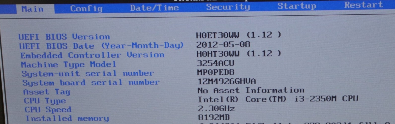 NO COMPUTRACE Lenovo Thinkpad Edge E430 i3-2350m 300GB HDD 8GB RAM IntelHD 3000