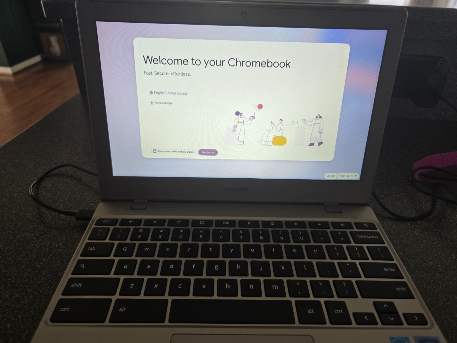 Samsung Chromebook 4 11.6″ (XE310XBA) – Silver – Platinum Titan – with Charger