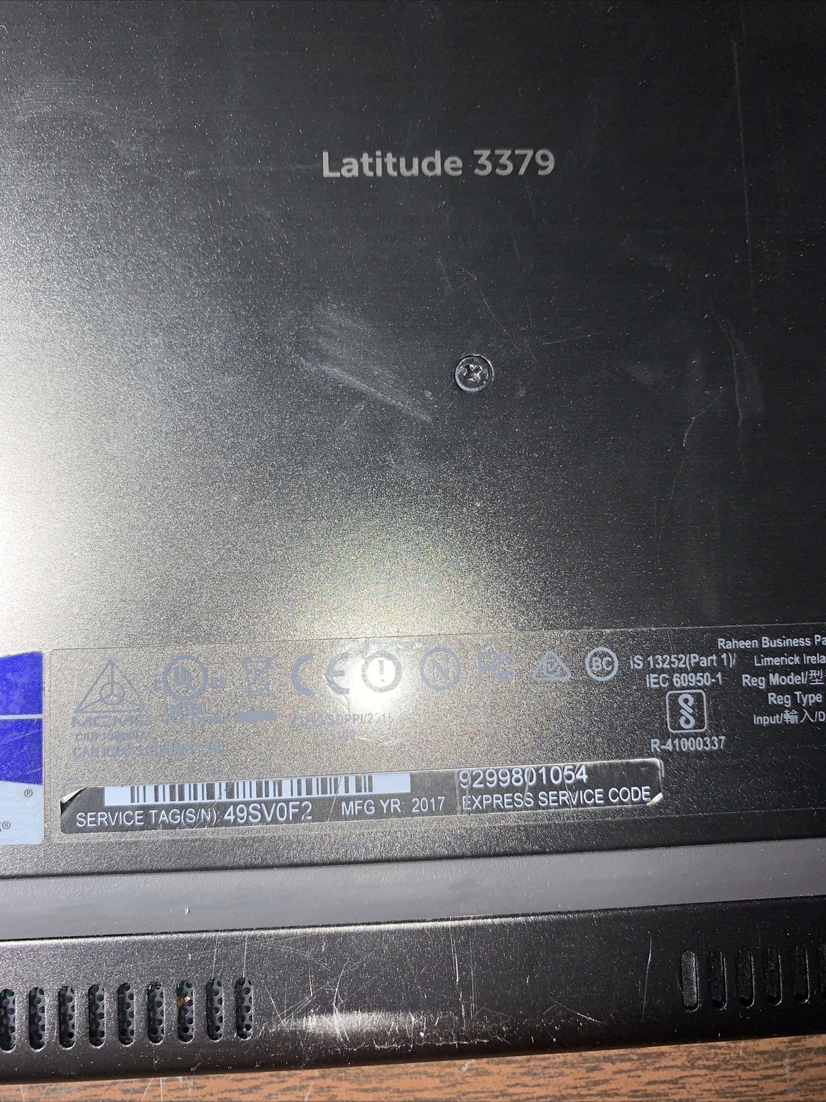 DELL LATITUDE 3879 INTEL CORE I3-6100U 2.30GHZ 4GB RAM **NO HD/ NO CADDIE