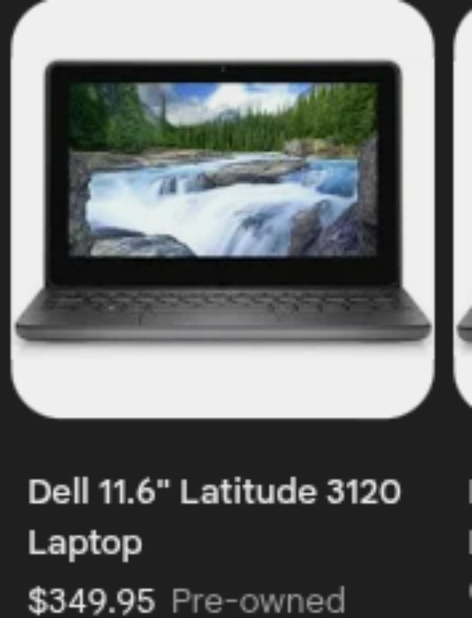 NEW DELL 3120 LATITUDE LAPTOP WINDOWS 11. ORIG $369. NOW AVG $329 ONLY $179