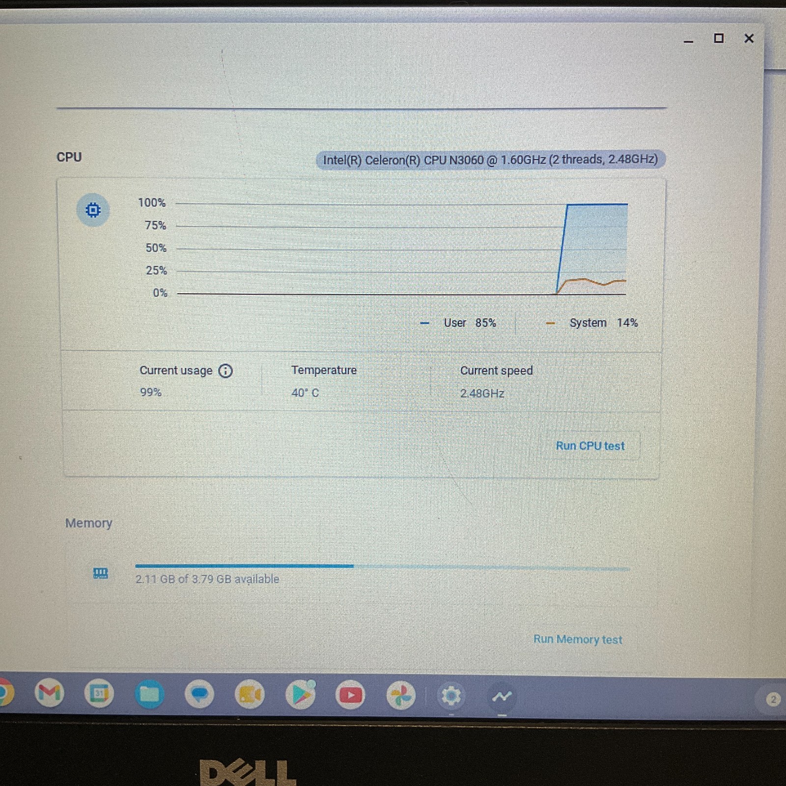 Dell Inspiron Chromebook 11 3181 – HD – N3060 – 4GB RAM – 16GB Storage – Black