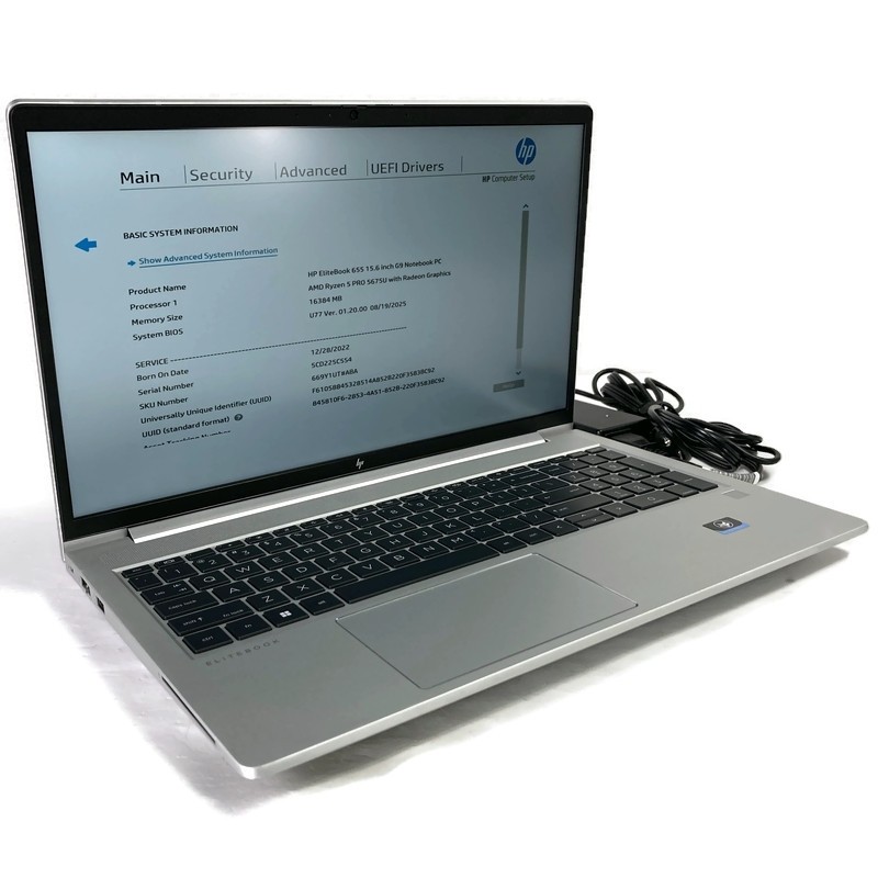 HP EliteBook 655 G9 14″ Ryzen 5 Pro 5675U 2.3GHz 16GB 512GB NVMe SSD – Win 11