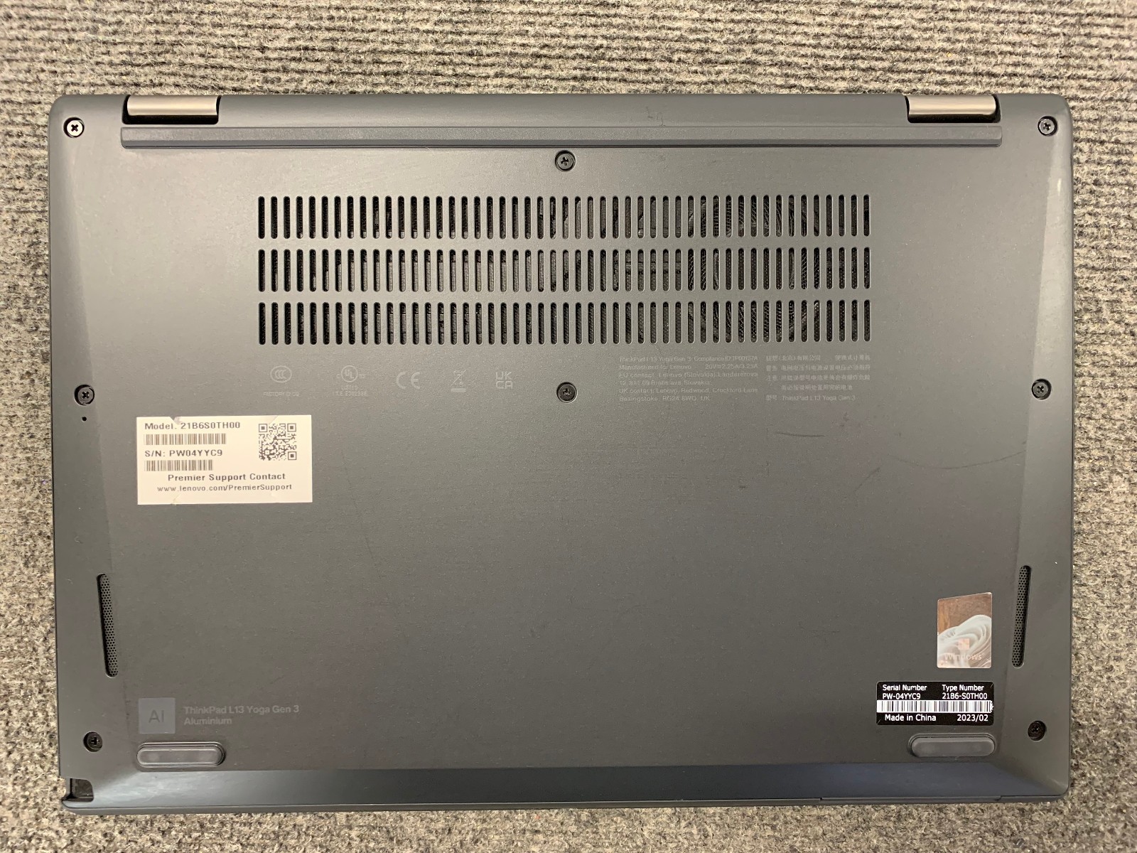 ThinkPad L13 Yoga Gen 3 14″ 2-in-1 i7-1265U 32GB, No Storage Remote Managed