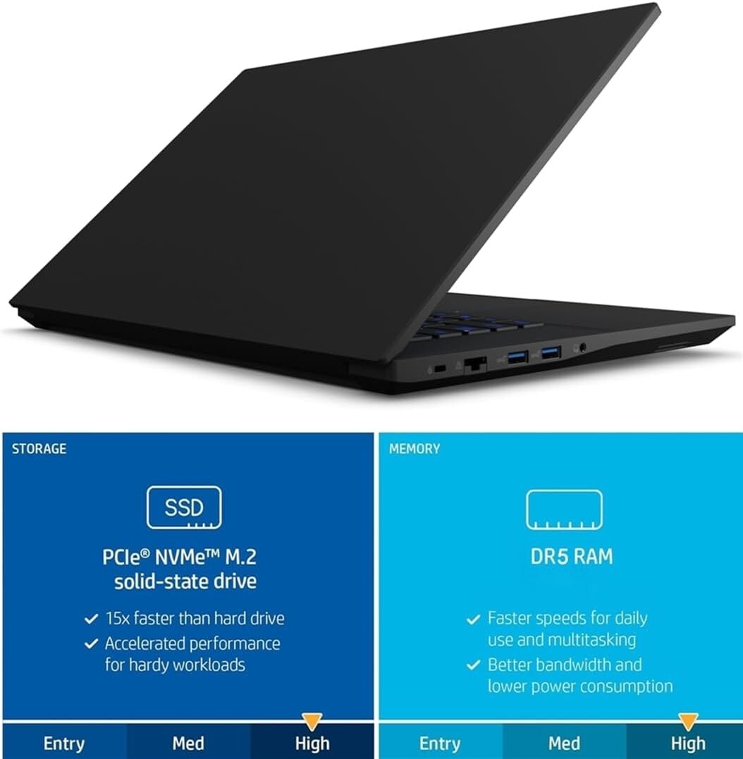 NUC Intel X15 Gaming Laptop Windows 11 Pro Black 512GB 64RAM Core i7-12700H