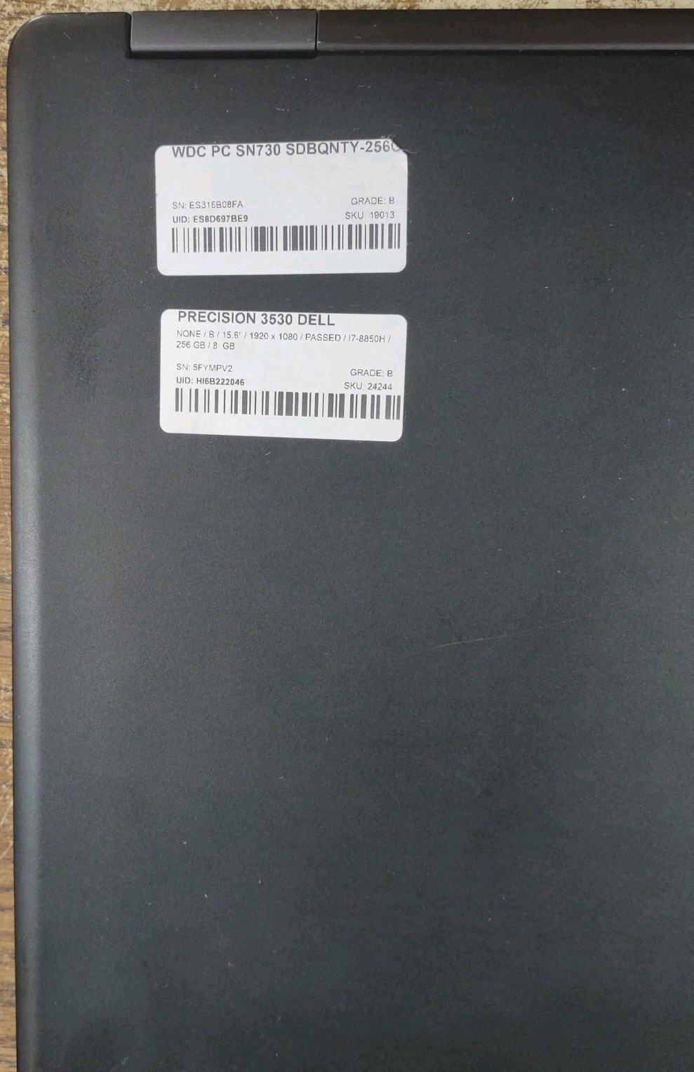 Dell Precision 3530 15.6” W/ i7-8850H 2.60GHz, 8GB RAM, 256GB SSD.