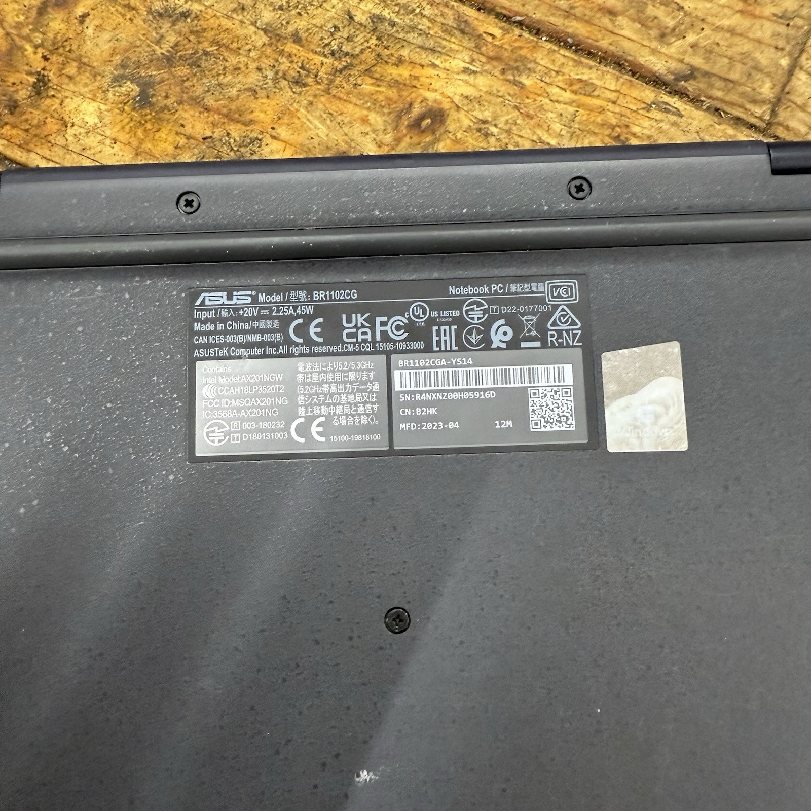 Asus Celeron N100 4GB 128GB 11.6″ Windows 11 BR1102cg Laptop PC Computer Black
