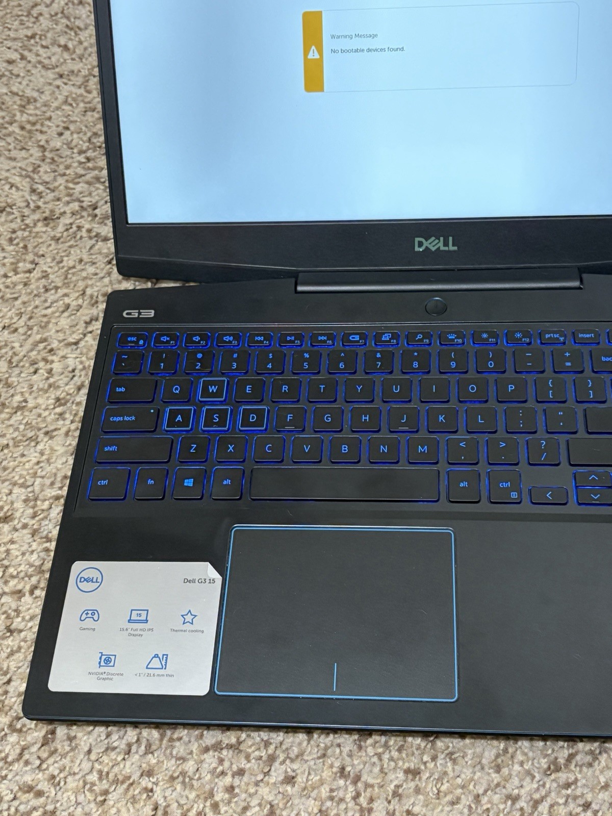 DEll G3 3590 15.6″ Full Hd Gaming Laptop i5-9300H GTX 1050 12Gb Ram 1TB READ