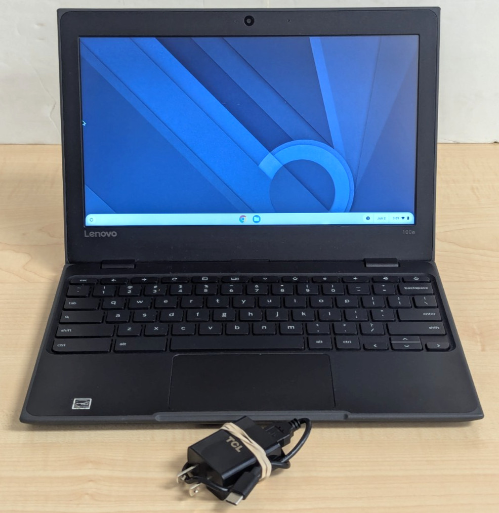 Lenovo 11.6″ Chromebook 100e 81ER Celeron N3350 1.10GHz 4GB RAM 32GB w/Charger