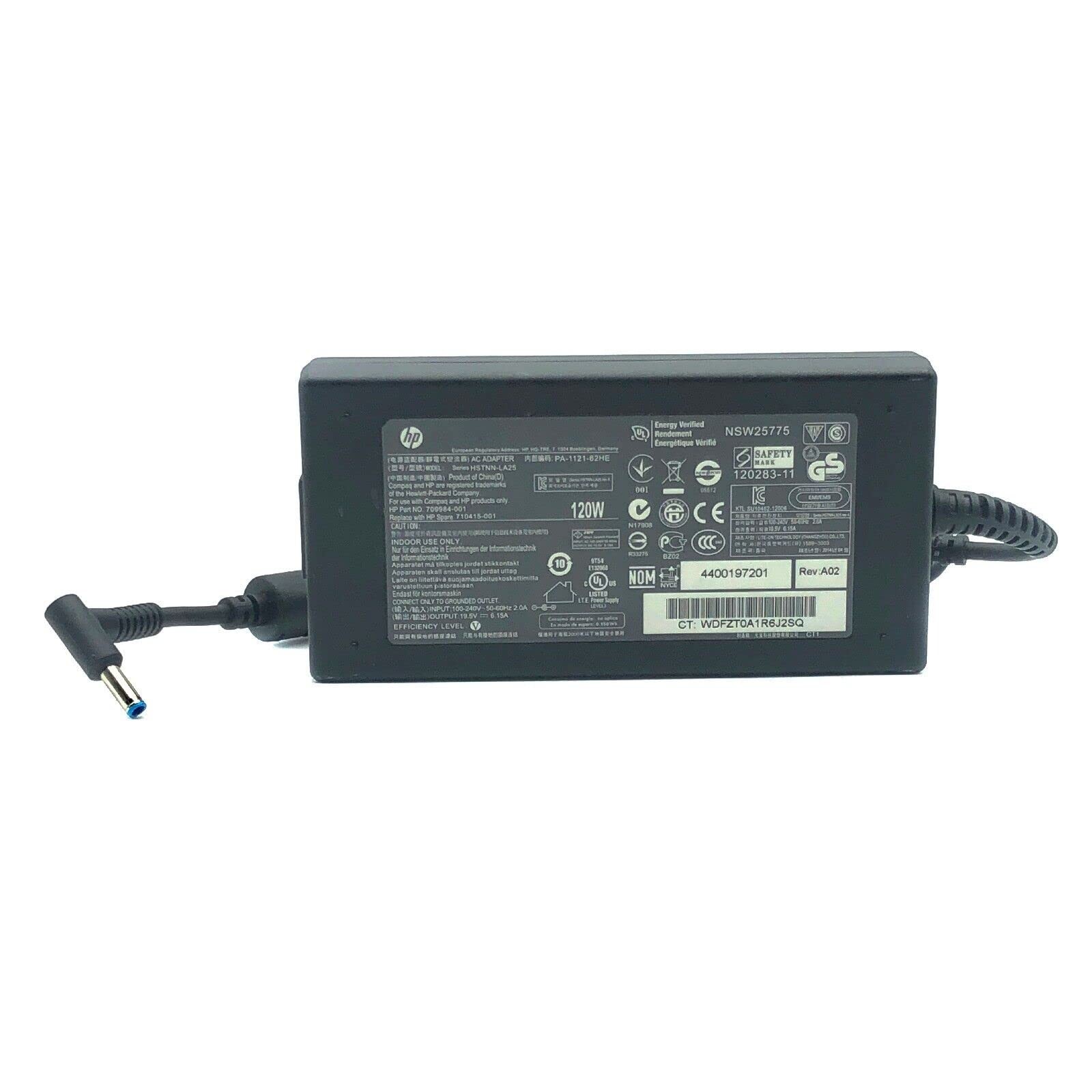 HP 120W AC Adapter 19.5V 1A 2-Pin Laptop Power Supply 710415-001 709984-001
