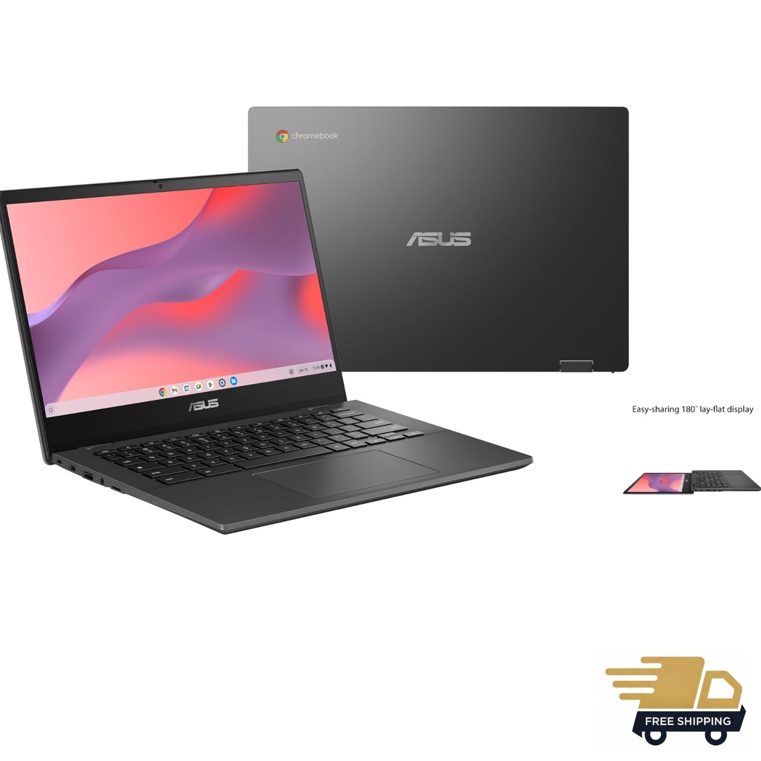 Chromebook CM14 Laptop, 14″ HD Anti-Glare Display 1366×768, MediaTek Kompanio…