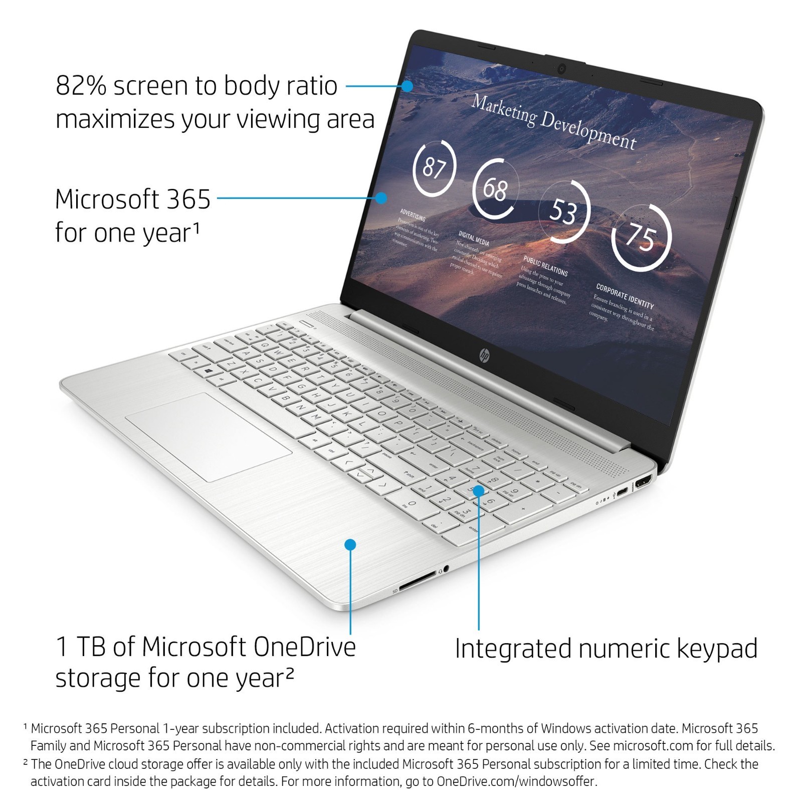 HP Laptop Computer 15.6″ AMD Athlon Up to 3.2GHz 8GB RAM 256GB SSD