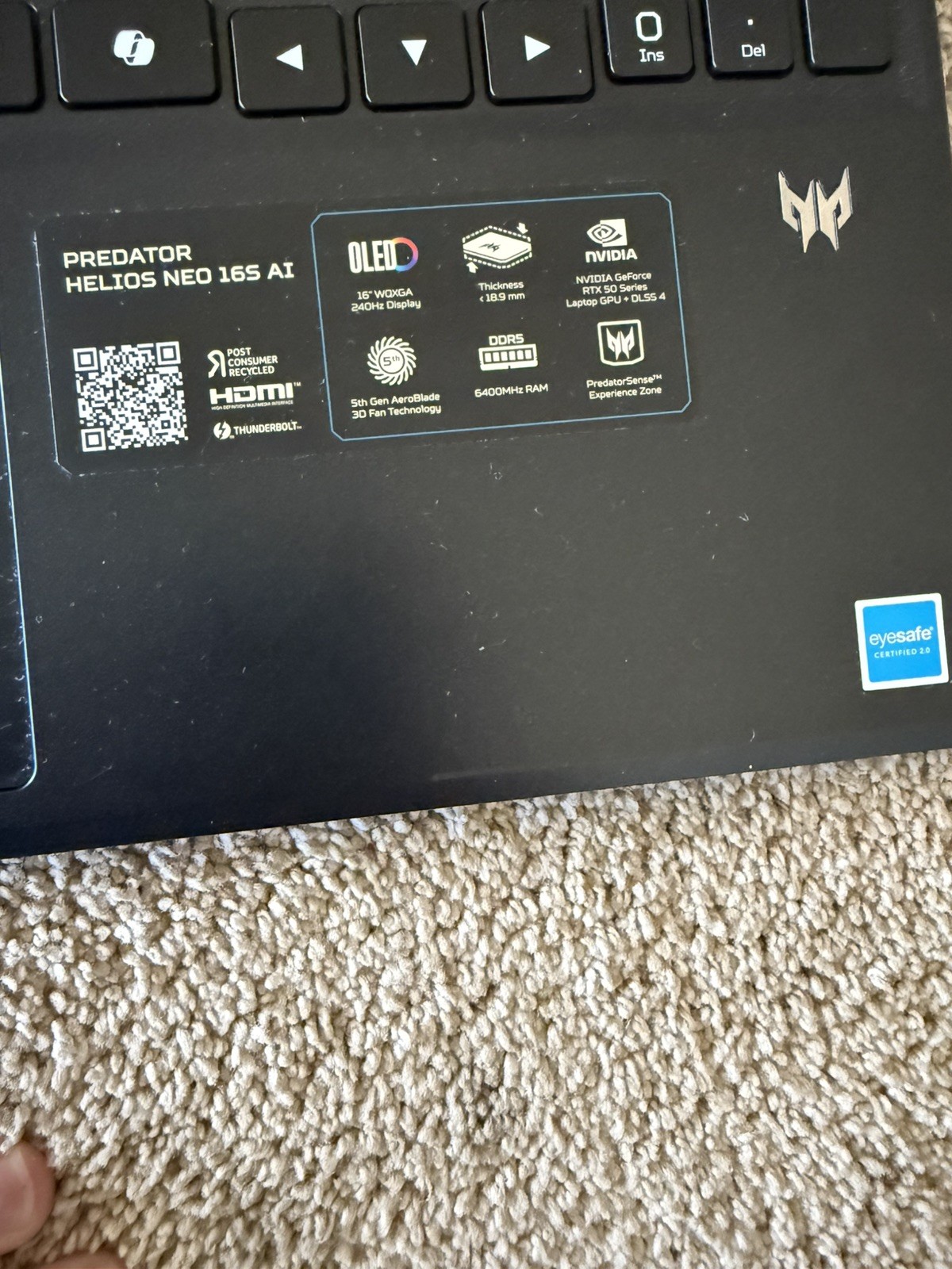 Acer – Predator Helios Neo 16S Ai Gaming Laptop – 16″ OLED 240Hz – RTX5060