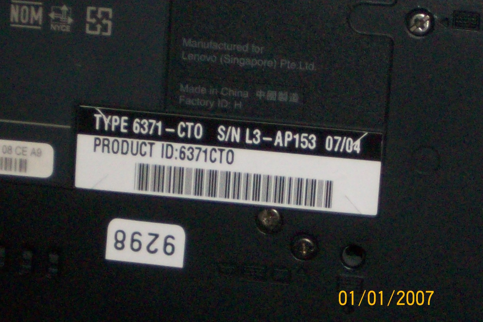Lenovo (IBM) Thinkpad T60 Laptop Windows 10 Pro Intel T7200 3GB RAM 128GB SSD