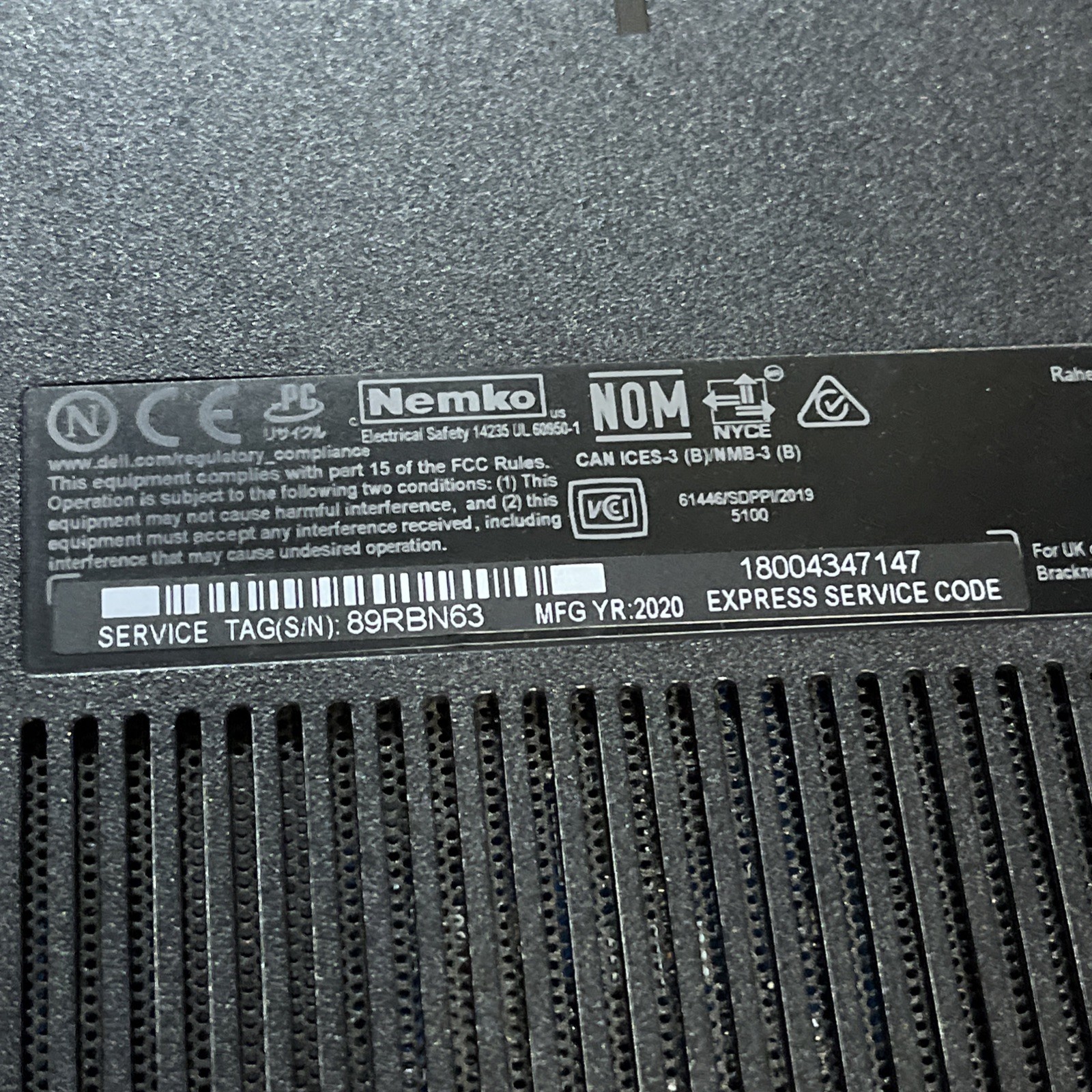 DELL INSPIRON 3493 INTEL CORE I5-1035G1 8GB RAM NO HD ,
