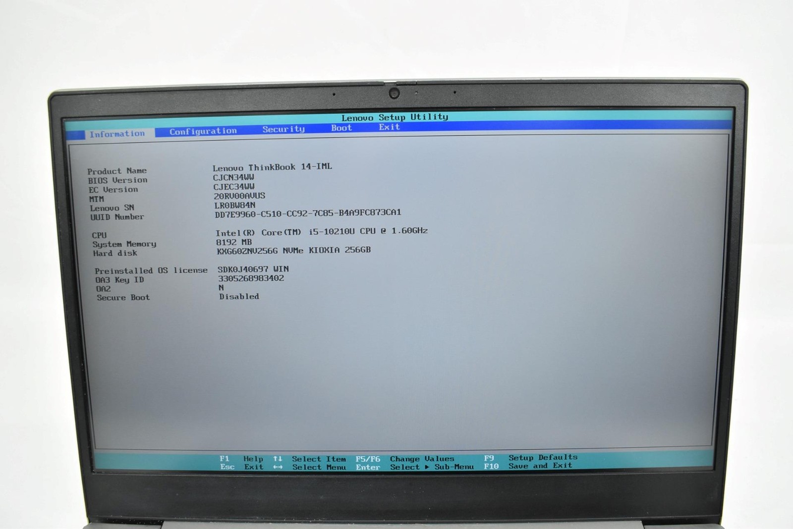 Lenovo Thinkbook 14-IML i5-10210U 1.6GHz 8GB 256GB SSD No OS *See Issues*