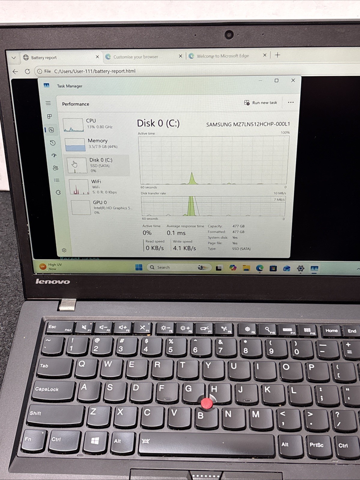 Lenovo ThinkPad T450s 14″ i5-5200U, 256GB SSD, 8GB RAM, FP Reader, Win 11 *NICE*
