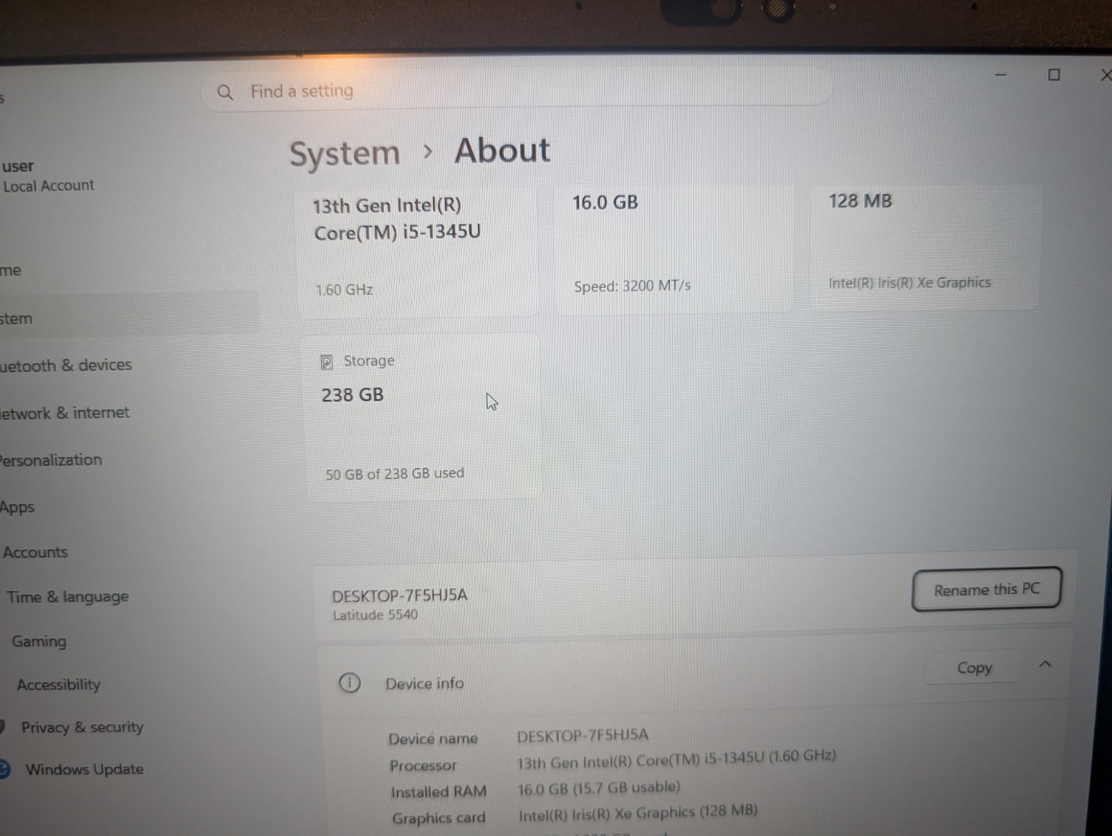 dell latitude 5540 i5-1345u 16gb 256GB Touch Screen – Active Warranty