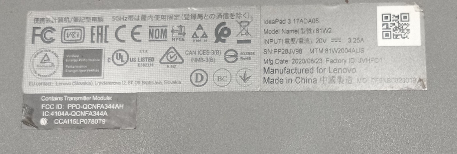 Lenovo IdeaPad 3 17.3″ Laptop AMD Ryzen 7 3700U 12GB RAM 1TB HDD Win10