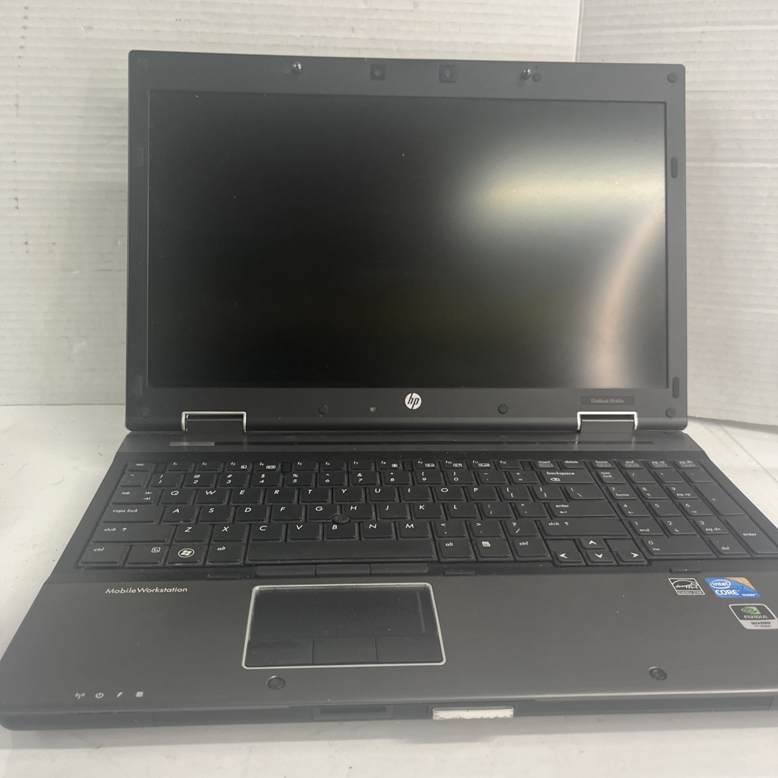 HP EliteBook 8540W Intel i7-M620 8GB RAM 256 GB HDD W10P NVIDIA GPU No Battery