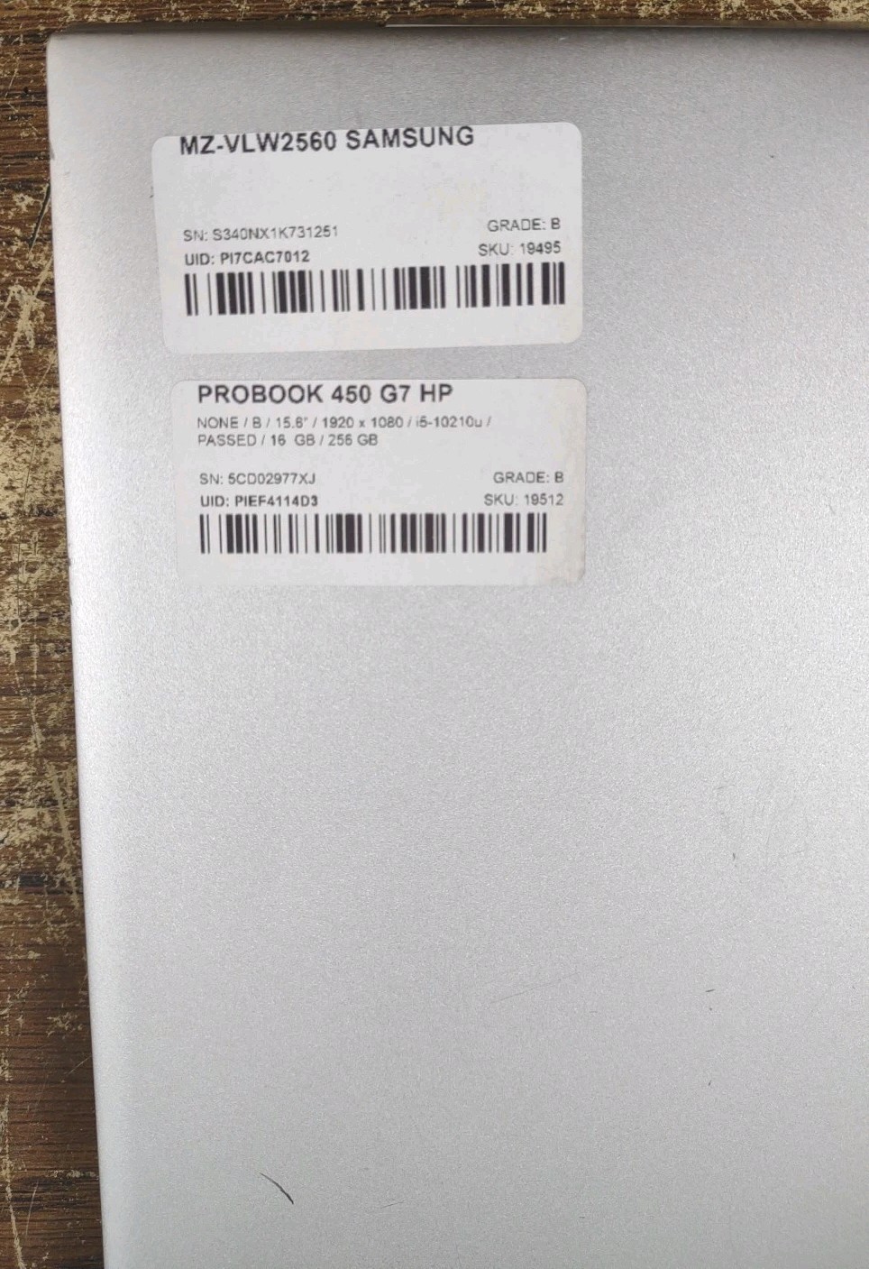 HP ProBook 450 G7 15.6″ Laptop W/ i5-10210U, 16GB, 256GB M.2.