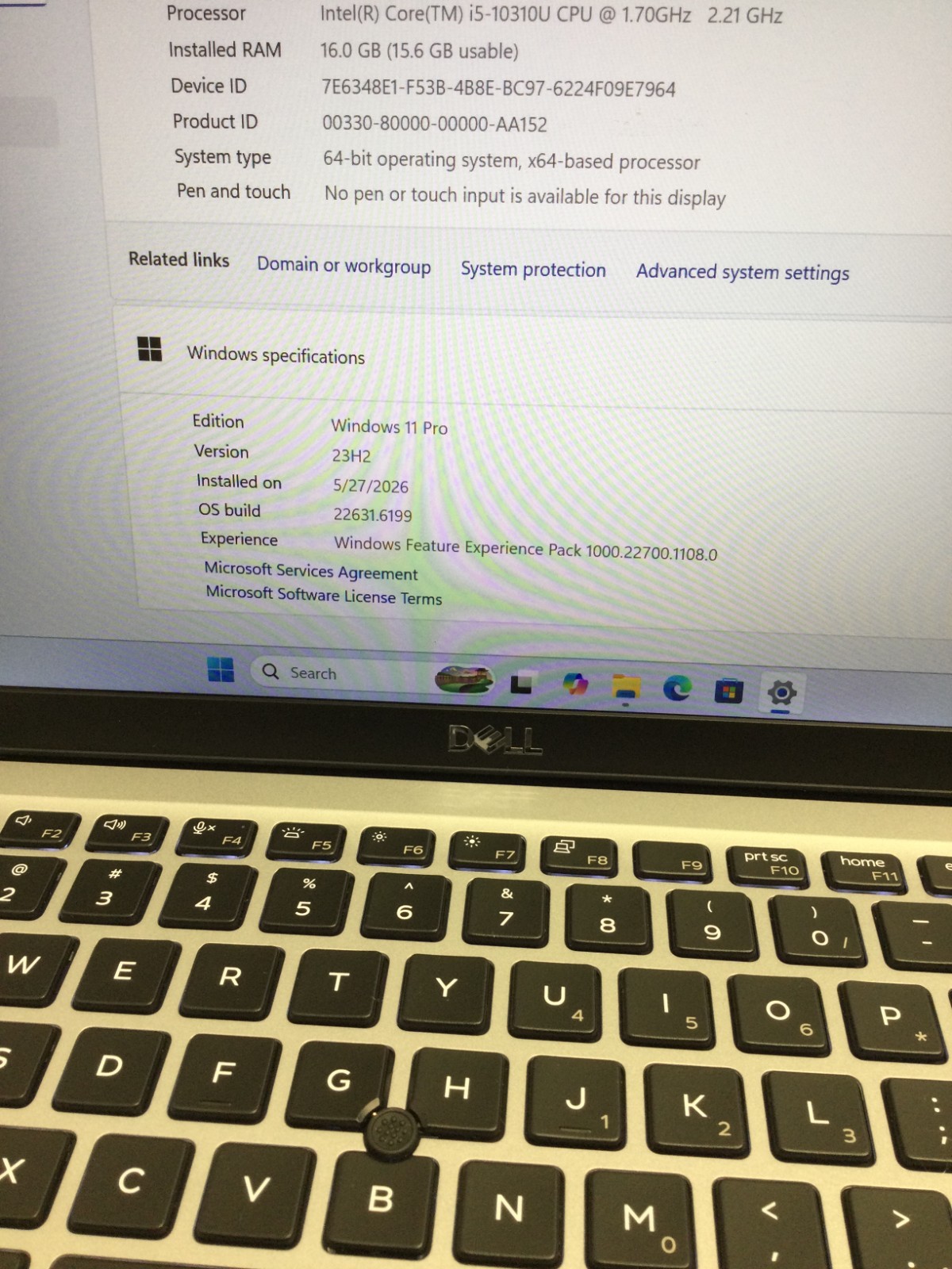 Dell Latitude 5410 14″ (256GB SSD ,Core i5-10310U, 1.70GHz, 16GB) !BAD BATTERY!