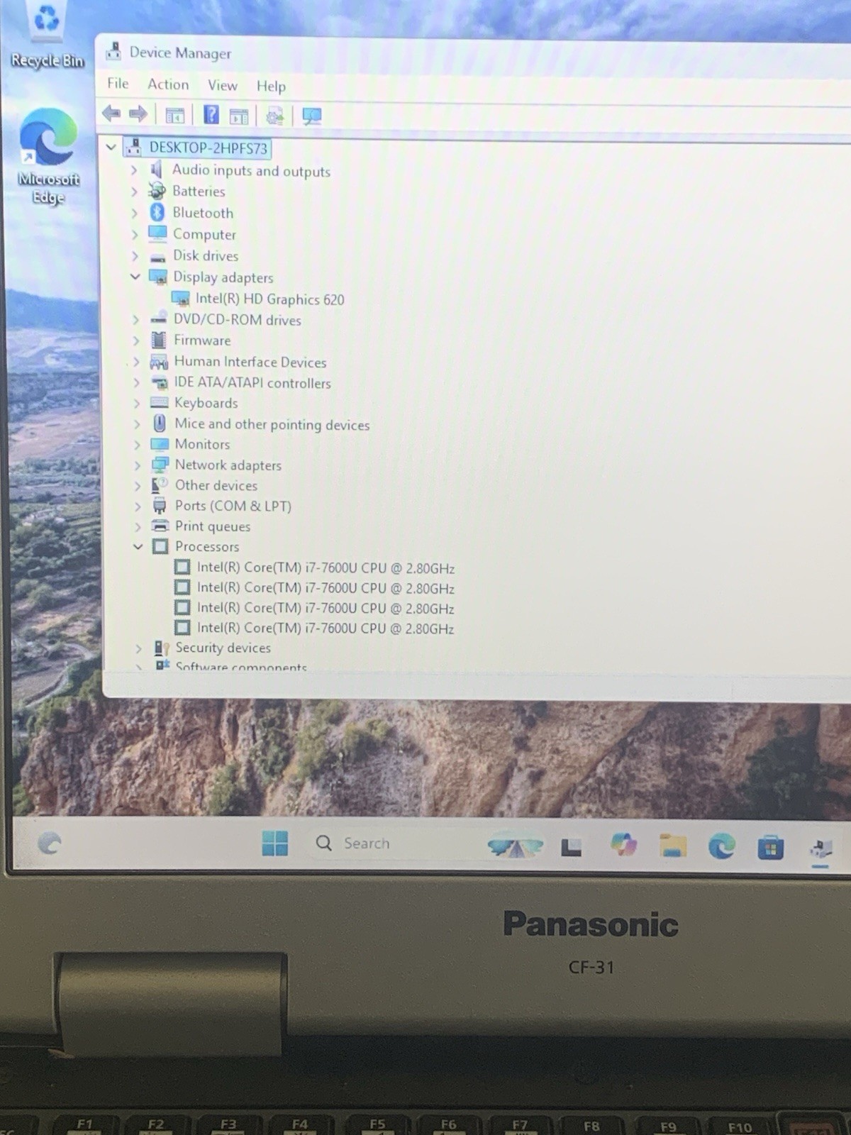 Panasonic Toughbook CF-31 MK6 i7-7600U Touch 8GB 256 SSD Win11 4G/DVD Good