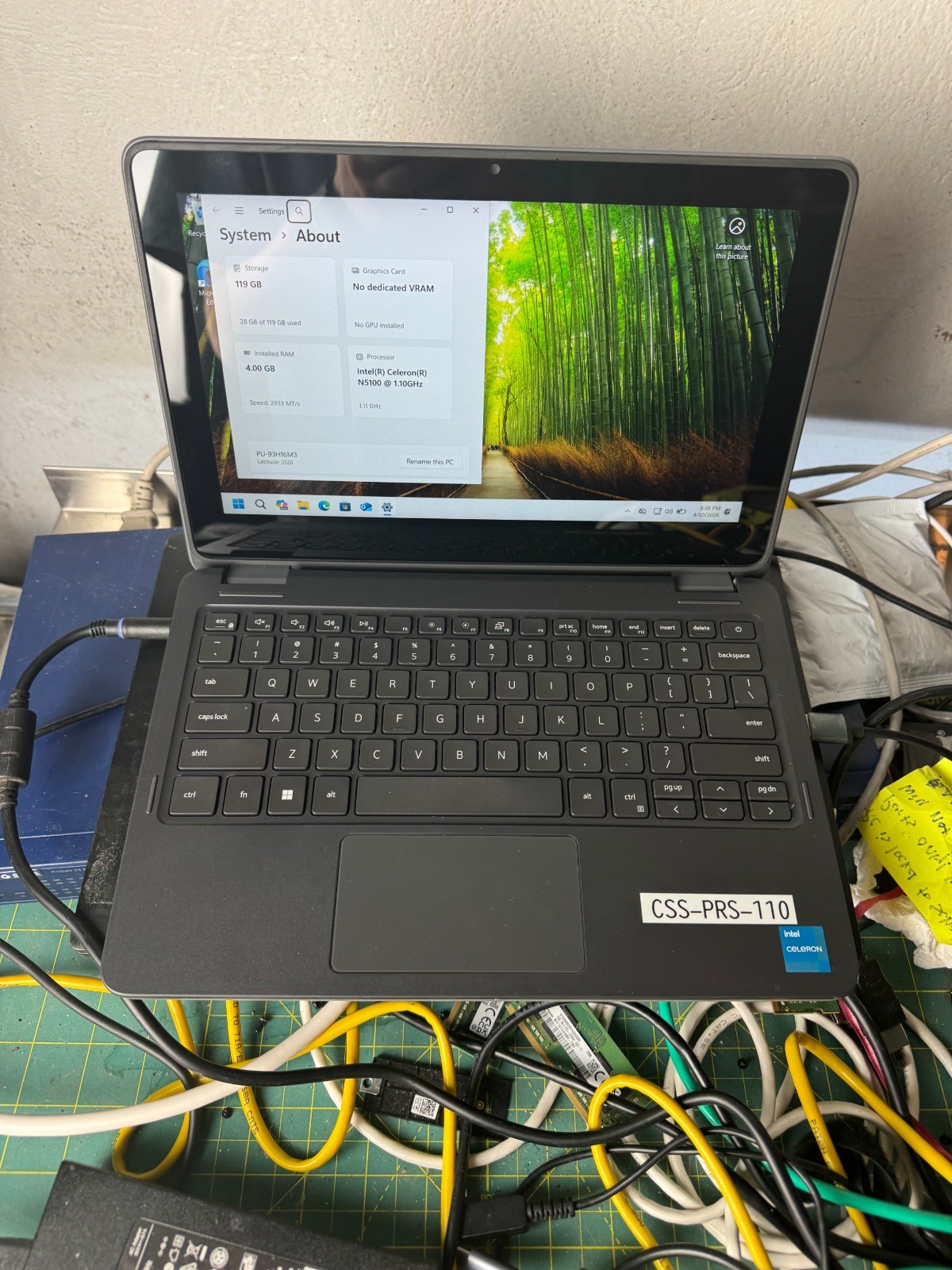 Dell Latitude 3120 Intel Celeron N5100 128GB SSD, 4GB RAM, 1.10 GHz Laptop #5102