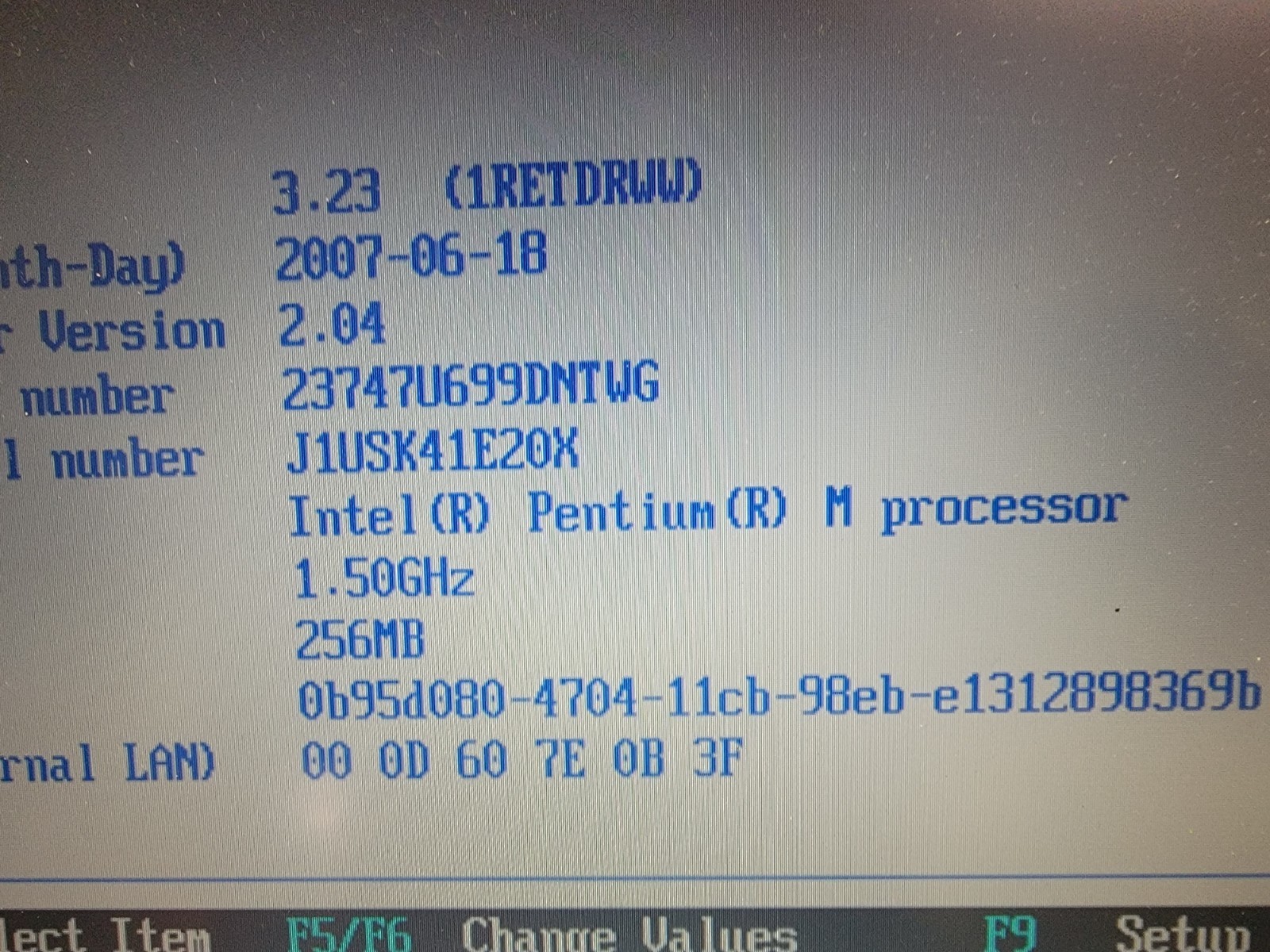 IBM THINKPAD T40 LAPTOP – PARTS ONLY – SEE DESCRIPTION