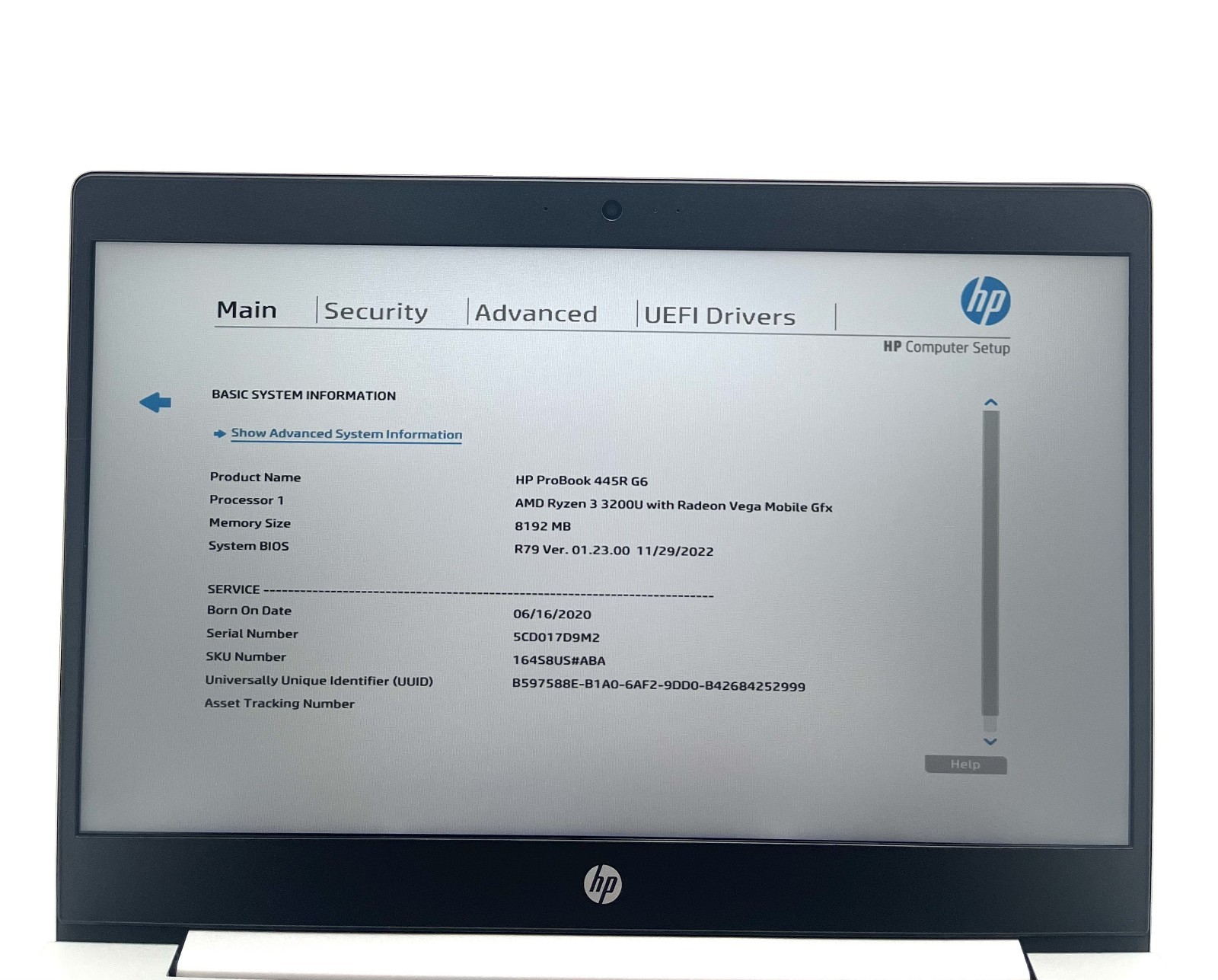 HP ProBook 445R G6 Ryzen 3 3200U 8GB RAM 256GB SSD 14″ Business Laptop