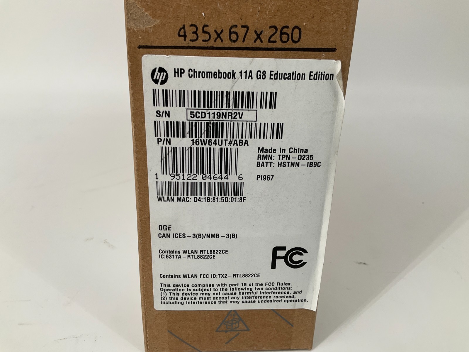 HP Chromebook 11A G8 A4-9120C 4GB 32GB WiFiAC 11.6W 16W64UT#ABA✨ NEW! ✨