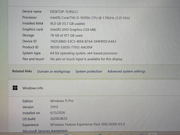 Dell Latitude 7410 14″ FHD Intel i5-10310U 16GB RAM 512GB NVMe Win 11 Pro Laptop
