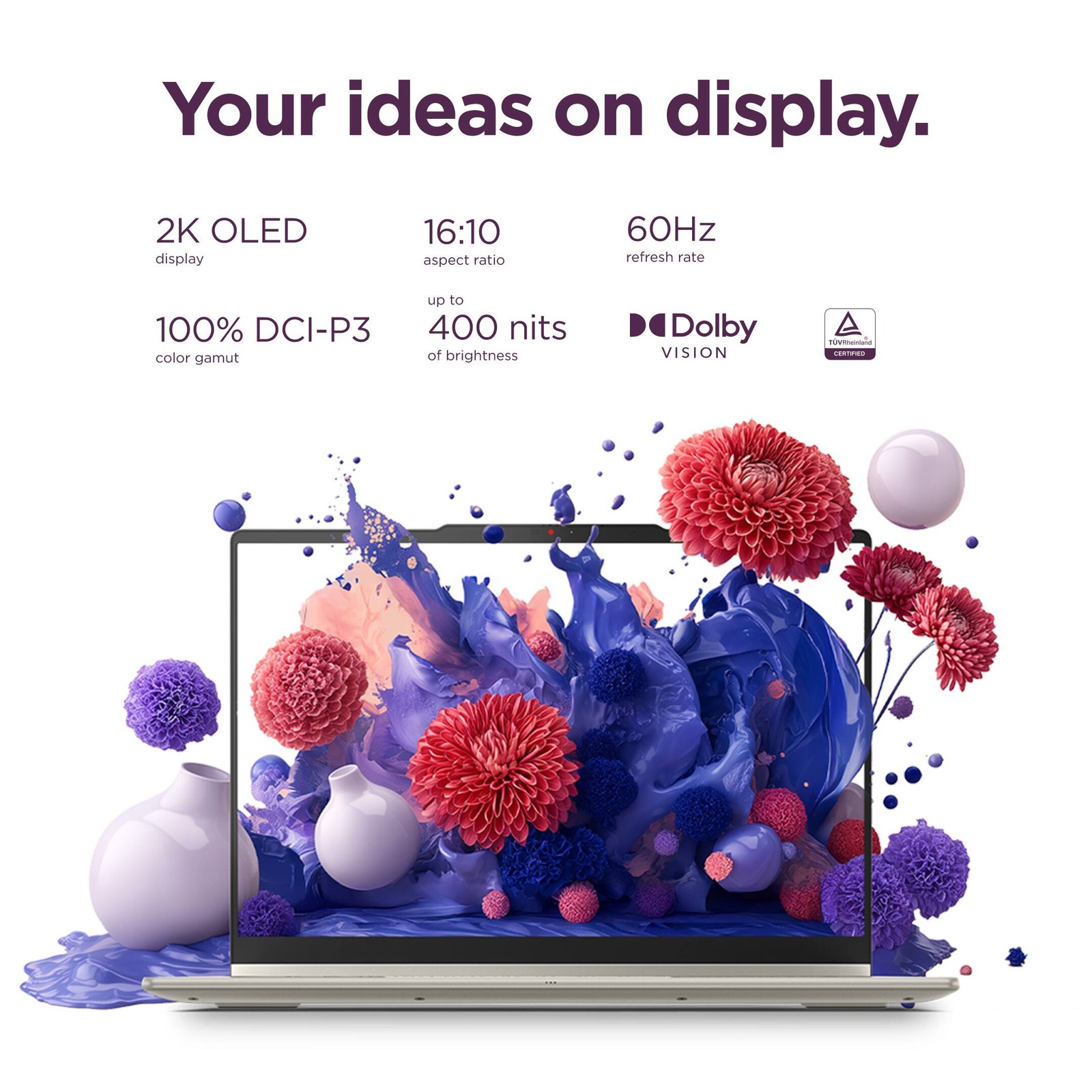 Lenovo – Yoga 7a 2-in-1 14″ 2K OLED Touchscreen Laptop – AMD Ryzen AI 7 445 2…