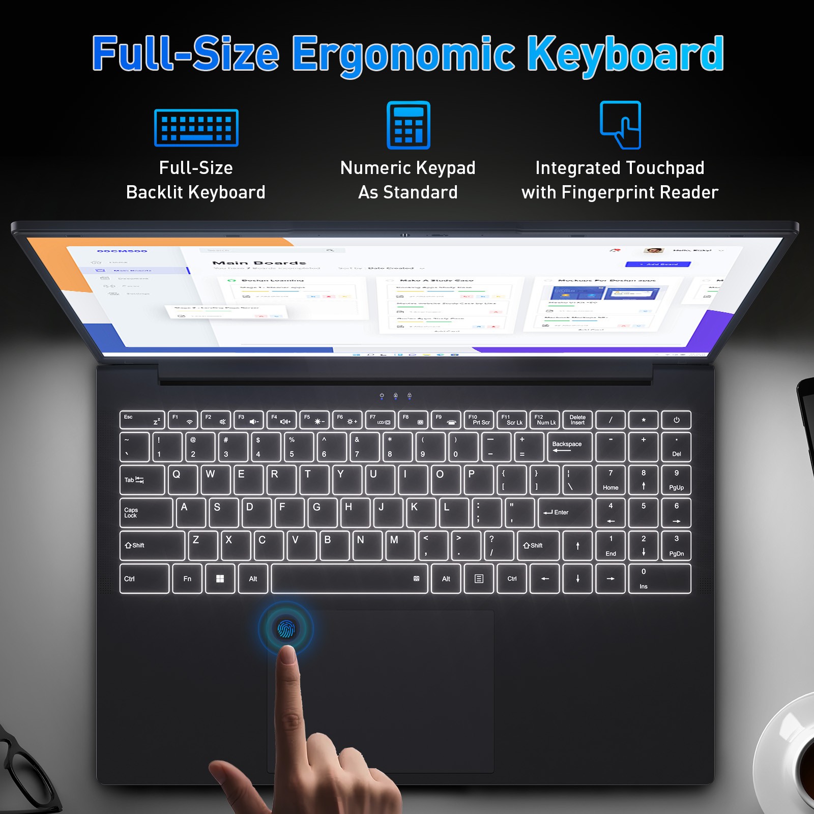 16″ Laptop R5 3500U 32GB RAM 1TB SSD Fingerprint Unlock Business Travel Notebook