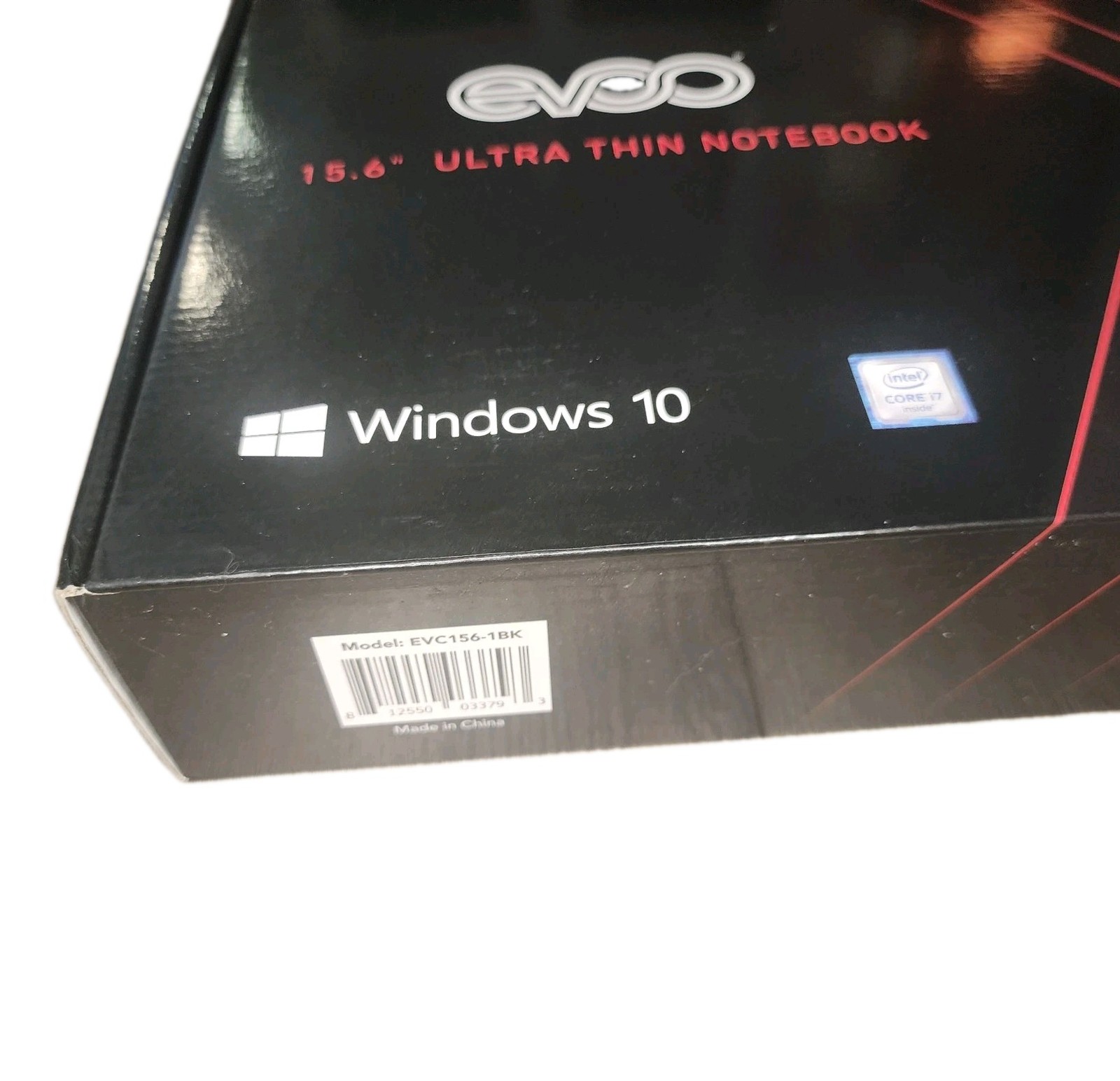 EVOO EVC156-1BK 15.6″ ULTRA THIN NOTEBOOK LAPTOP, INTEL i7-6660U, 3.4Ghz, 256GB